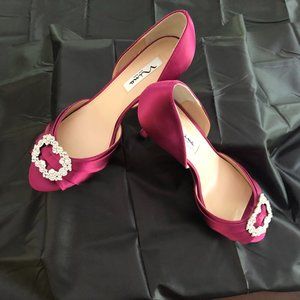 NINA - CORRINE EVENING PEEP-TOE PUMPS — 10M